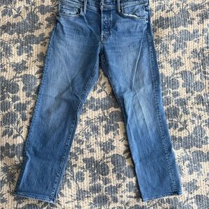 MOTHER Straight Blue Jeans